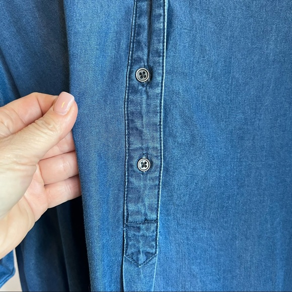 Saks 5th Avenue Chambray Tunic Top - Picture 8 of 11